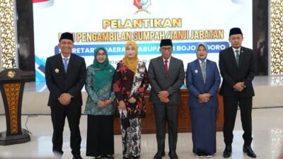 Pelantikan Edi Susanto Sebagai Sekda Bojonegoro, Bupati Harapkan Soliditas OPD Meningkat