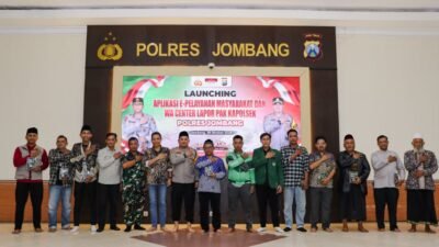 Polres Jombang Launching Aplikasi E-Pelayanan Masyarakat dan WhatsApp Center