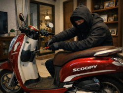 Pencuri Beraksi di Desa Tegalkodo, Motor Scoopy Warga di Gondol