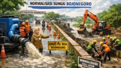 Pemkab Bojonegoro Perkuat Penanganan Genangan Perkotaan, Normalisasi Sungai dan Kali Afur Dikebut