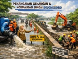 Pemkab Bojonegoro Perkuat Penanganan Genangan Perkotaan, Normalisasi Sungai dan Kali Afur Dikebut