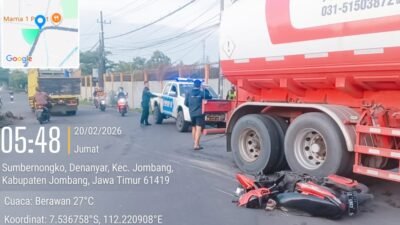 Kecelakaan Maut Jombang, Truk Tangki, Pengendara Motor Meninggal Dunia
