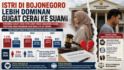 Istri di Bojonegoro Lebih Dominan Mengajukan Gugat Cerai ke Suami