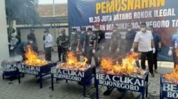10,3 Juta Batang Rokok Ilegal Dimusnahkan di Bojonegoro, Kerugian Negara Rp 7,7 Miliar Berhasil Dicegah