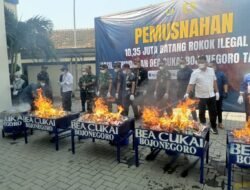 10,3 Juta Batang Rokok Ilegal Dimusnahkan di Bojonegoro, Kerugian Negara Rp 7,7 Miliar Berhasil Dicegah