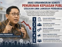 Anas Urbaningrum Usulkan Lima Langkah Perbaikan Respons Atas Penurunan Kepuasan Publik