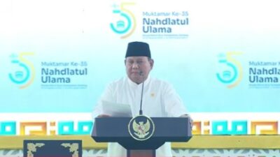 Prabowo Tegaskan Peran Besar Ulama dalam Menjaga Indonesia saat Buka Muktamar ke-35 NU di Jombang