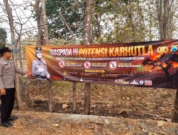 Polsek Gayam Sosialisasikan Larangan Ilegal Logging dan Pencegahan Karhutla